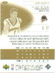 2001-02 Upper Deck Honor Roll #107 Troy Murphy RC back image