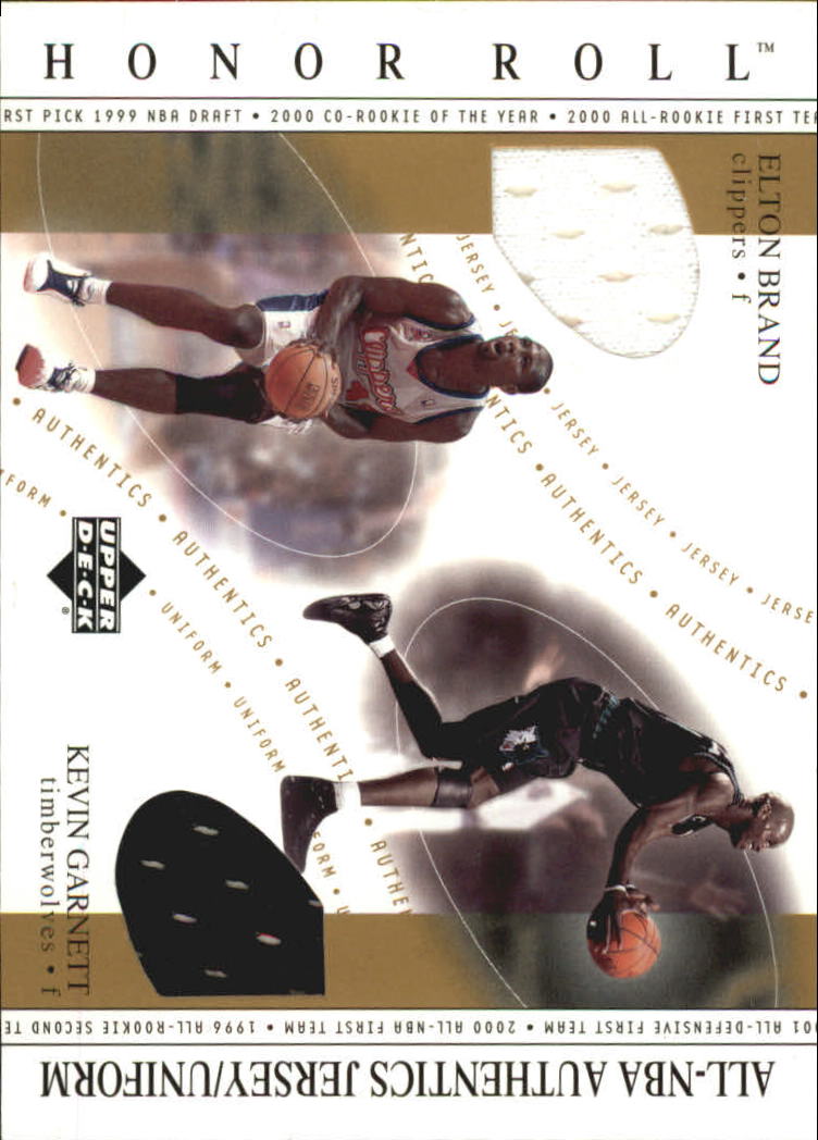 2001-02 Upper Deck Honor Roll All-NBA Authentic Jerseys #7 Kevin Garnett