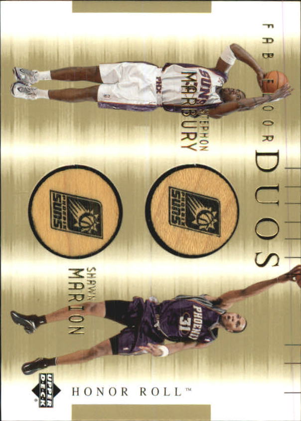 2001-02 Upper Deck Honor Roll Fab Floor Duos #8 Stephon Marbury/Shawn Marion