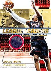 2001-02 Ultra League Leaders Game Worn #2 Allen Iverson