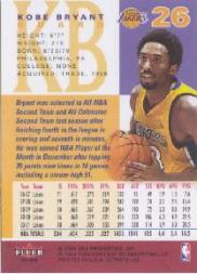 2001-02 Ultra #26 Kobe Bryant back image