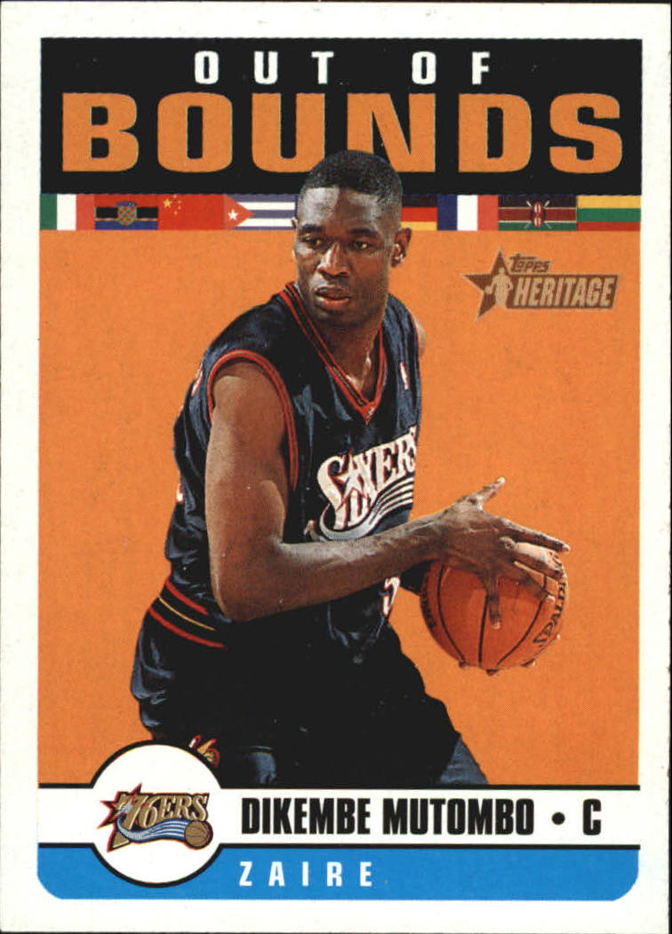 2001-02 Topps Heritage Out of Bounds #4 Dikembe Mutombo