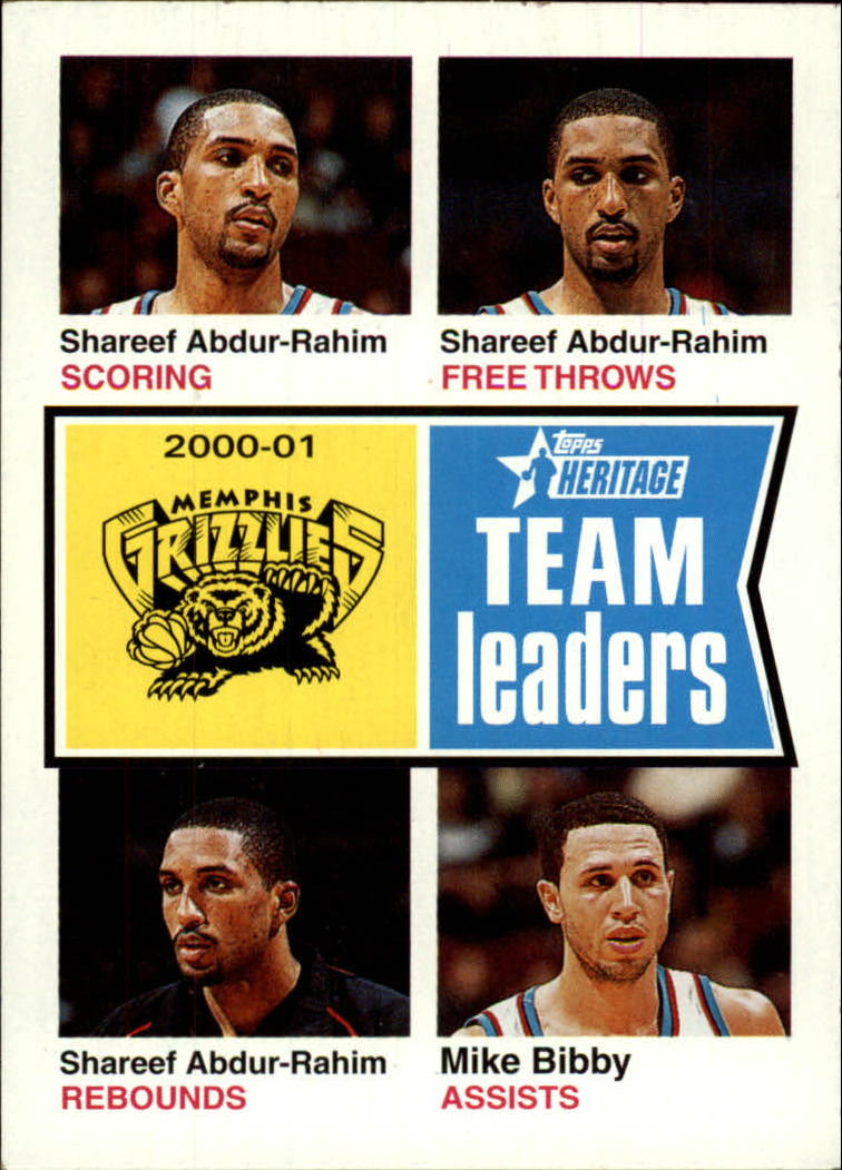 2001-02 Topps Heritage #94 Shareef Abdur-Rahim/Shareef Abdur-Rahim/Shareff Abdur-Rahim/Mike Bibby