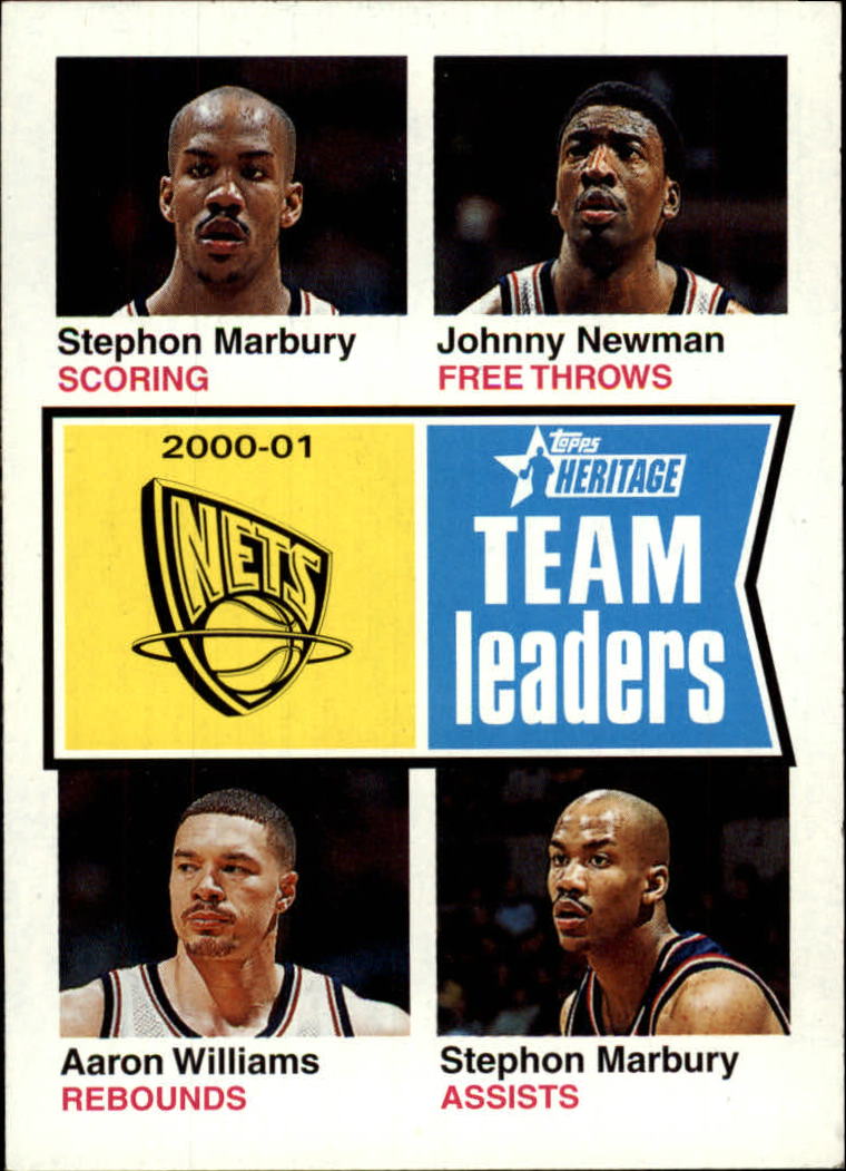 2001-02 Topps Heritage #98 Stephon Marbury/Johnny Newman/Aaron Williams/Stephon Marbury
