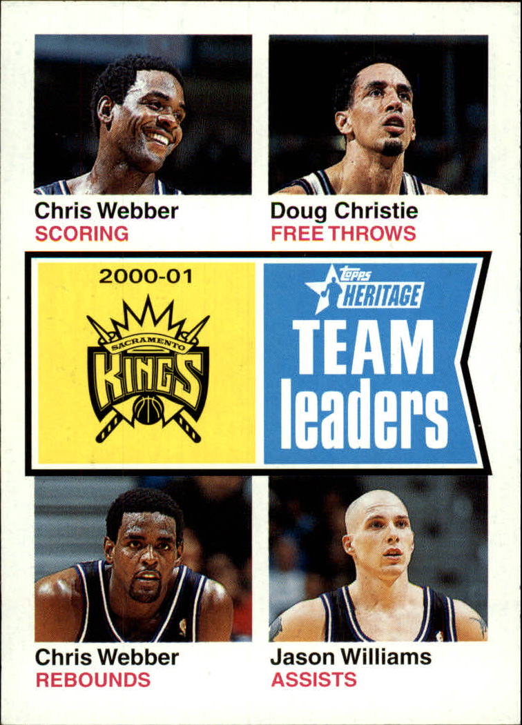 2001-02 Topps Heritage #226 Chris Webber/Doug Christie/Chris Webber/Jason Williams