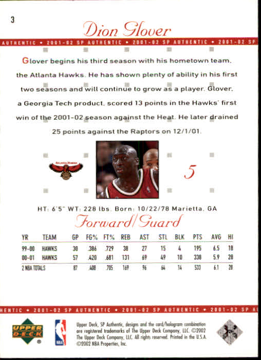 A7783- 2001-02 SP Authentic Bk Card #s 1-165 You Pick- 15+ FREE US SHIP - Picture 7 of 246