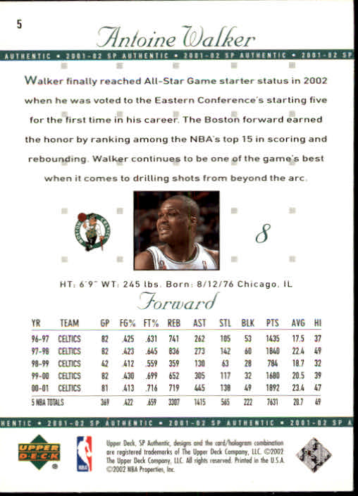 A7783- 2001-02 SP Authentic Bk Card #s 1-165 You Pick- 15+ FREE US SHIP - Picture 11 of 246