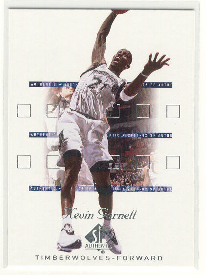 2001-02 SP Authentic #51 Kevin Garnett