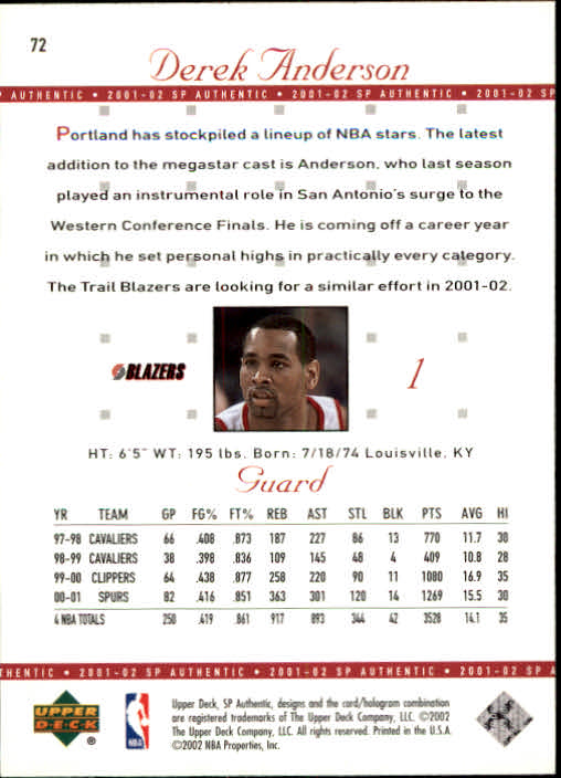 A7783- 2001-02 SP Authentic Bk Card #s 1-165 You Pick- 15+ FREE US SHIP - Picture 131 of 246
