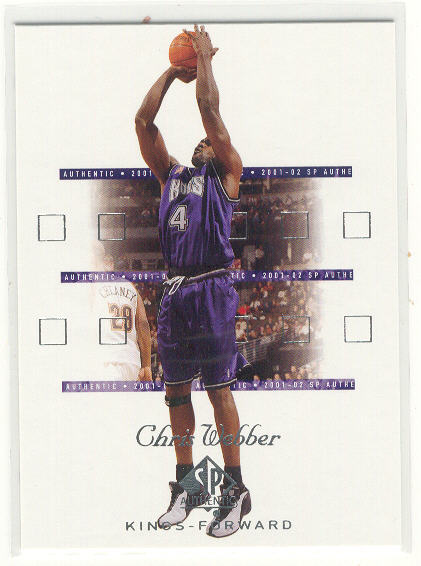 2001-02 SP Authentic #73 Chris Webber