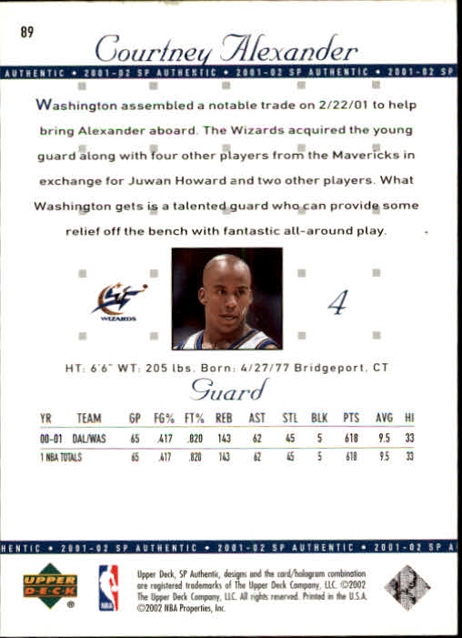 A7783- 2001-02 SP Authentic Bk Card #s 1-165 You Pick- 15+ FREE US SHIP - Picture 165 of 246