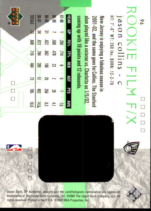 A7783- 2001-02 SP Authentic Bk Card #s 1-165 You Pick- 15+ FREE US SHIP - Picture 173 of 246