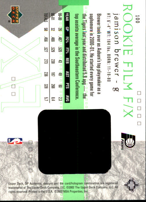 A7783- 2001-02 SP Authentic Bk Card #s 1-165 You Pick- 15+ FREE US SHIP - Picture 179 of 246