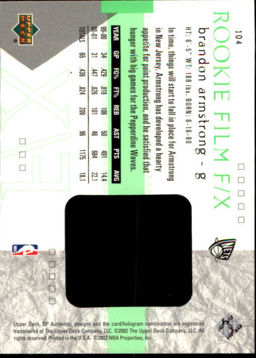 A7783- 2001-02 SP Authentic Bk Card #s 1-165 You Pick- 15+ FREE US SHIP - Picture 185 of 246