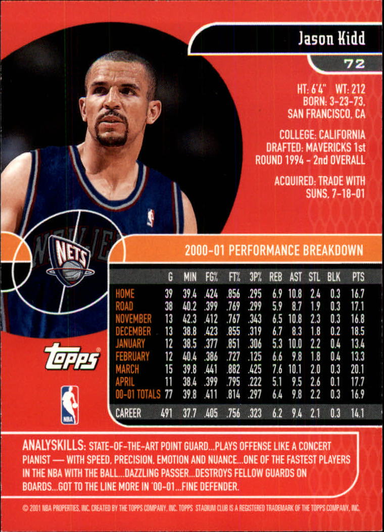 B0370- 2001-02 Stadium Club Bk #s 1-134 +Inserts -You Pick- 15+ FREE US SHIP - Picture 121 of 185