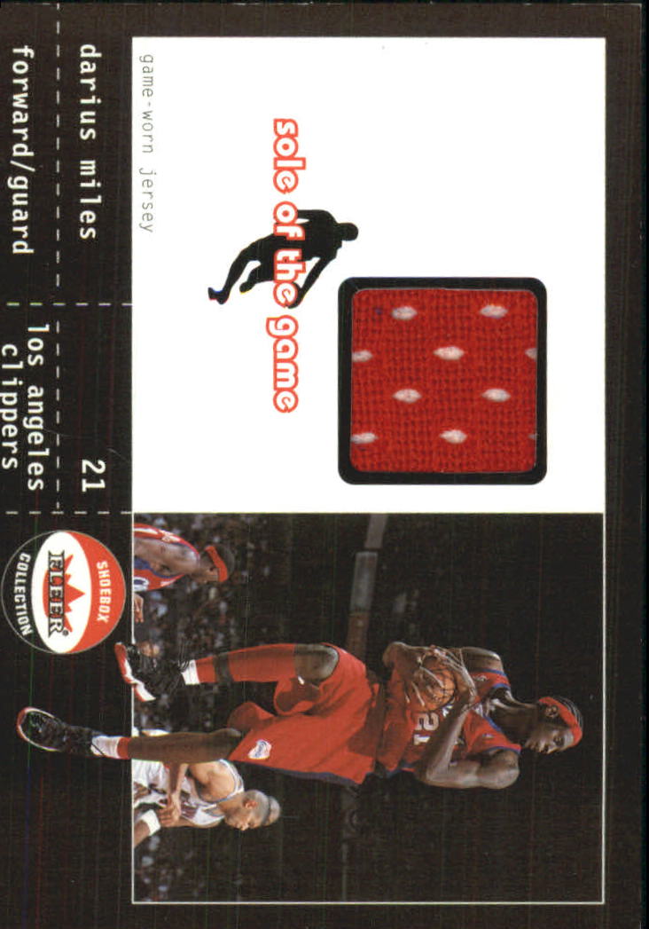 2001-02 Fleer Shoebox Sole of the Game Jersey #7 Darius Miles