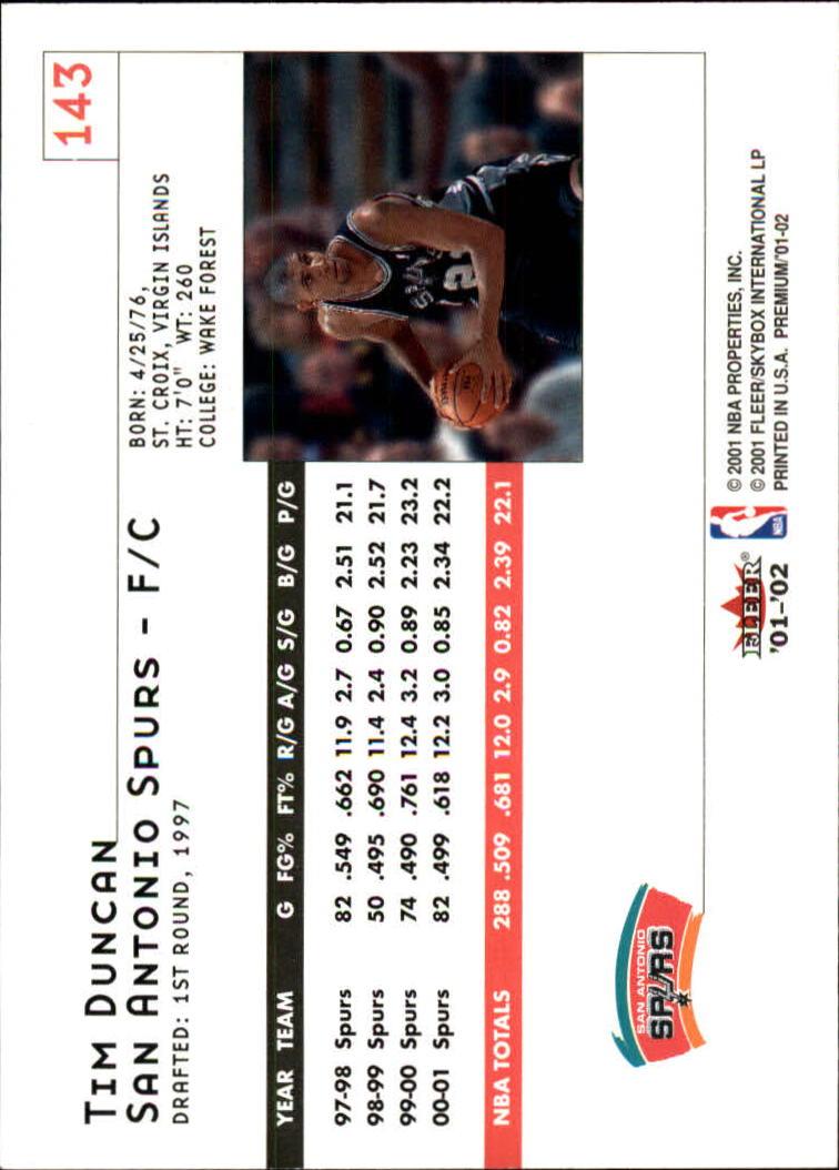 Tim Duncan cards (1998-2016) Spurs - You Choose - Bild 88 von 294