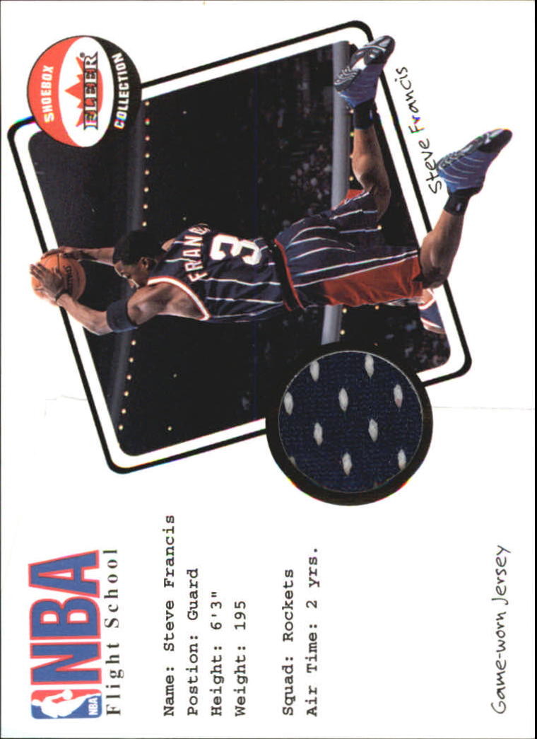 2001-02 Fleer Shoebox NBA Flight School Cadet #5 Steve Francis back image