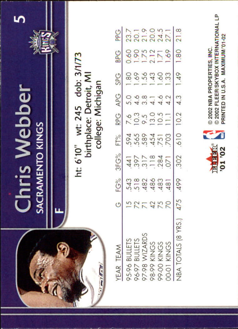 Chris webber cards (1994-2022) Kings Bullets 76ers - You Choose - Picture 147 of 258