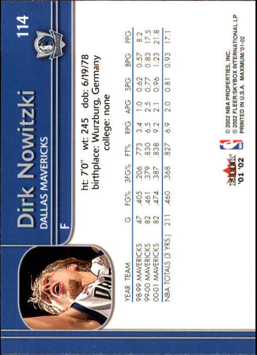 Dirk Nowitzki cards (1999-2021) Mavericks - You Choose - Bild 53 von 266