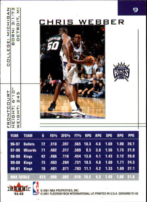 B1563- 2001-02 Fleer Genuine Basketball #s 1-120 -You Pick- 15+ FREE US SHIP - Picture 17 of 209