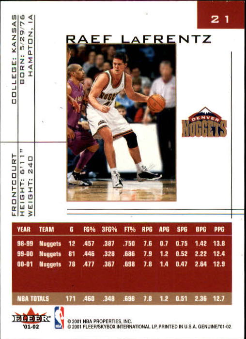 B1563- 2001-02 Fleer Genuine Basketball #s 1-120 -You Pick- 15+ FREE US SHIP - Picture 31 of 209