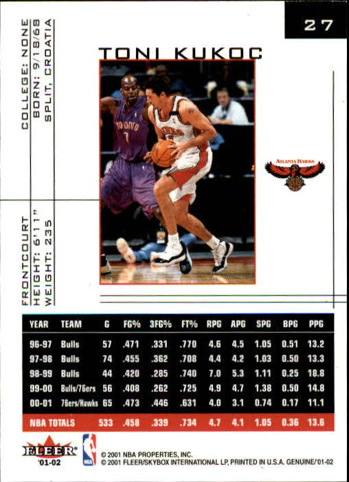 B1563- 2001-02 Fleer Genuine Basketball #s 1-120 -You Pick- 15+ FREE US SHIP - Picture 39 of 209