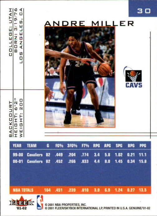 B1563- 2001-02 Fleer Genuine Basketball #s 1-120 -You Pick- 15+ FREE US SHIP - Picture 43 of 209