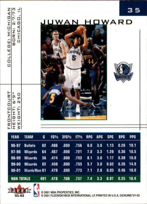 B1563- 2001-02 Fleer Genuine Basketball #s 1-120 -You Pick- 15+ FREE US SHIP - Picture 53 of 209
