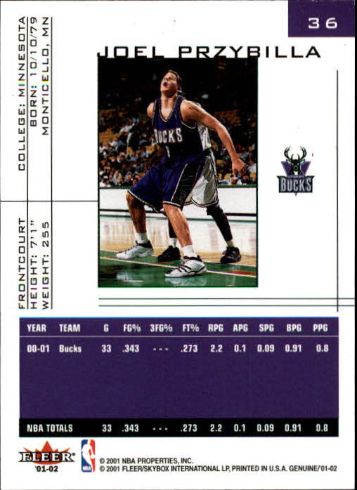 B1563- 2001-02 Fleer Genuine Basketball #s 1-120 -You Pick- 15+ FREE US SHIP - Picture 55 of 209