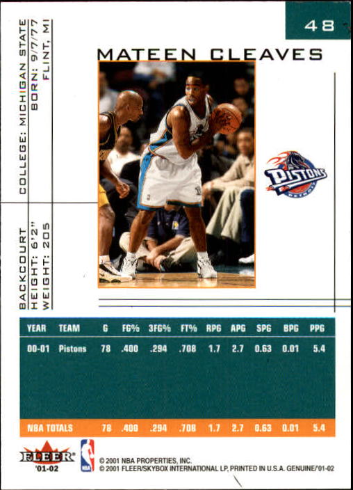 B1563- 2001-02 Fleer Genuine Basketball #s 1-120 -You Pick- 15+ FREE US SHIP - Picture 73 of 209
