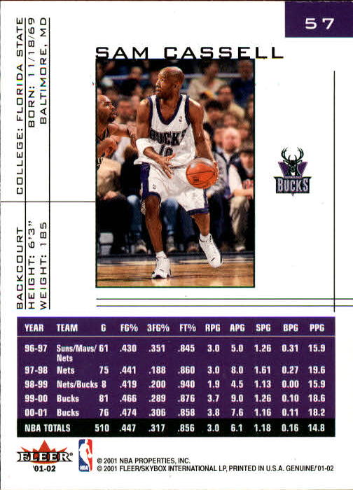 B1563- 2001-02 Fleer Genuine Basketball #s 1-120 -You Pick- 15+ FREE US SHIP - Picture 87 of 209