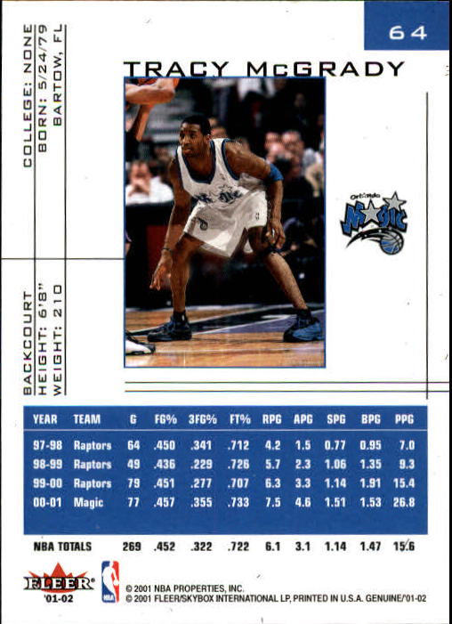 B1563- 2001-02 Fleer Genuine Basketball #s 1-120 -You Pick- 15+ FREE US SHIP - Picture 101 of 209