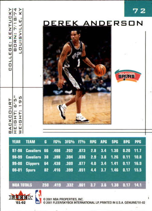 B1563- 2001-02 Fleer Genuine Basketball #s 1-120 -You Pick- 15+ FREE US SHIP - Picture 117 of 209