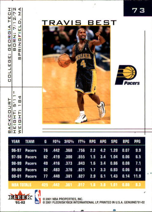 B1563- 2001-02 Fleer Genuine Basketball #s 1-120 -You Pick- 15+ FREE US SHIP - Picture 119 of 209