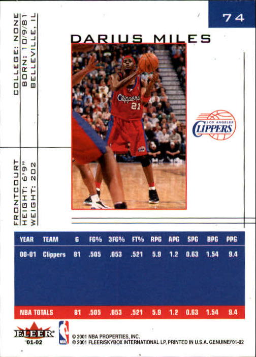 B1563- 2001-02 Fleer Genuine Basketball #s 1-120 -You Pick- 15+ FREE US SHIP - Picture 121 of 209