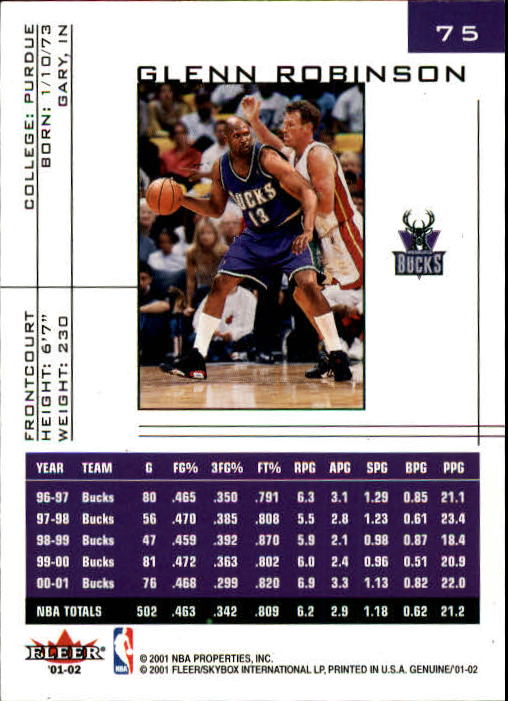 B1563- 2001-02 Fleer Genuine Basketball #s 1-120 -You Pick- 15+ FREE US SHIP - Picture 123 of 209