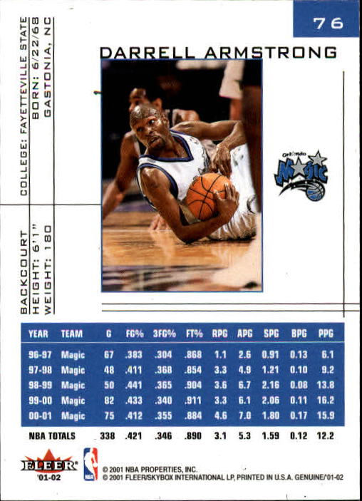 B1563- 2001-02 Fleer Genuine Basketball #s 1-120 -You Pick- 15+ FREE US SHIP - Picture 125 of 209