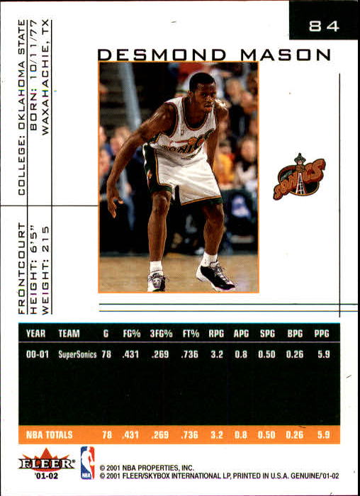 B1563- 2001-02 Fleer Genuine Basketball #s 1-120 -You Pick- 15+ FREE US SHIP - Picture 141 of 209