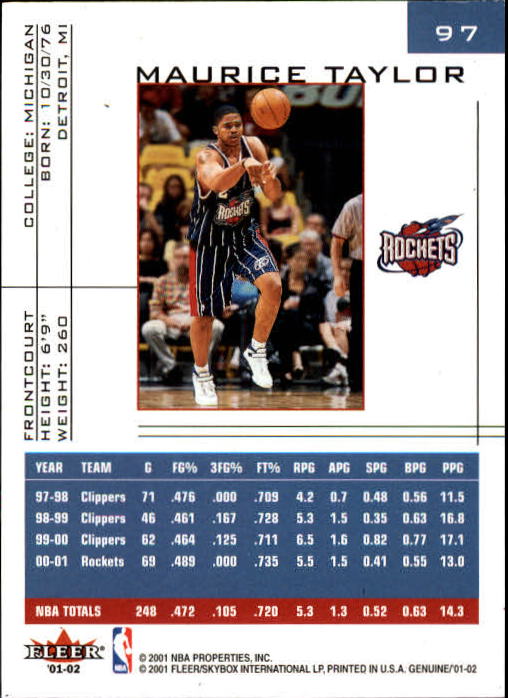 B1563- 2001-02 Fleer Genuine Basketball #s 1-120 -You Pick- 15+ FREE US SHIP - Picture 163 of 209