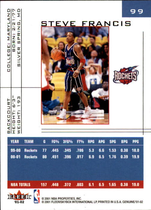 B1563- 2001-02 Fleer Genuine Basketball #s 1-120 -You Pick- 15+ FREE US SHIP - Picture 167 of 209
