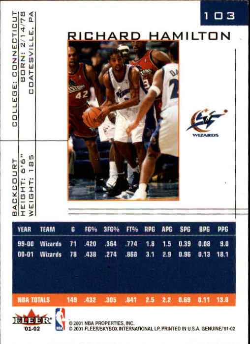 B1563- 2001-02 Fleer Genuine Basketball #s 1-120 -You Pick- 15+ FREE US SHIP - Picture 175 of 209