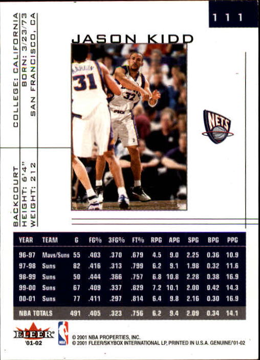B1563- 2001-02 Fleer Genuine Basketball #s 1-120 -You Pick- 15+ FREE US SHIP - Picture 191 of 209
