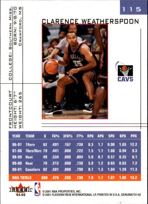 B1563- 2001-02 Fleer Genuine Basketball #s 1-120 -You Pick- 15+ FREE US SHIP - Picture 199 of 209