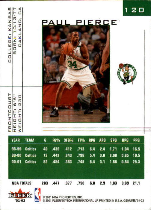 B1563- 2001-02 Fleer Genuine Basketball #s 1-120 -You Pick- 15+ FREE US SHIP - Picture 209 of 209