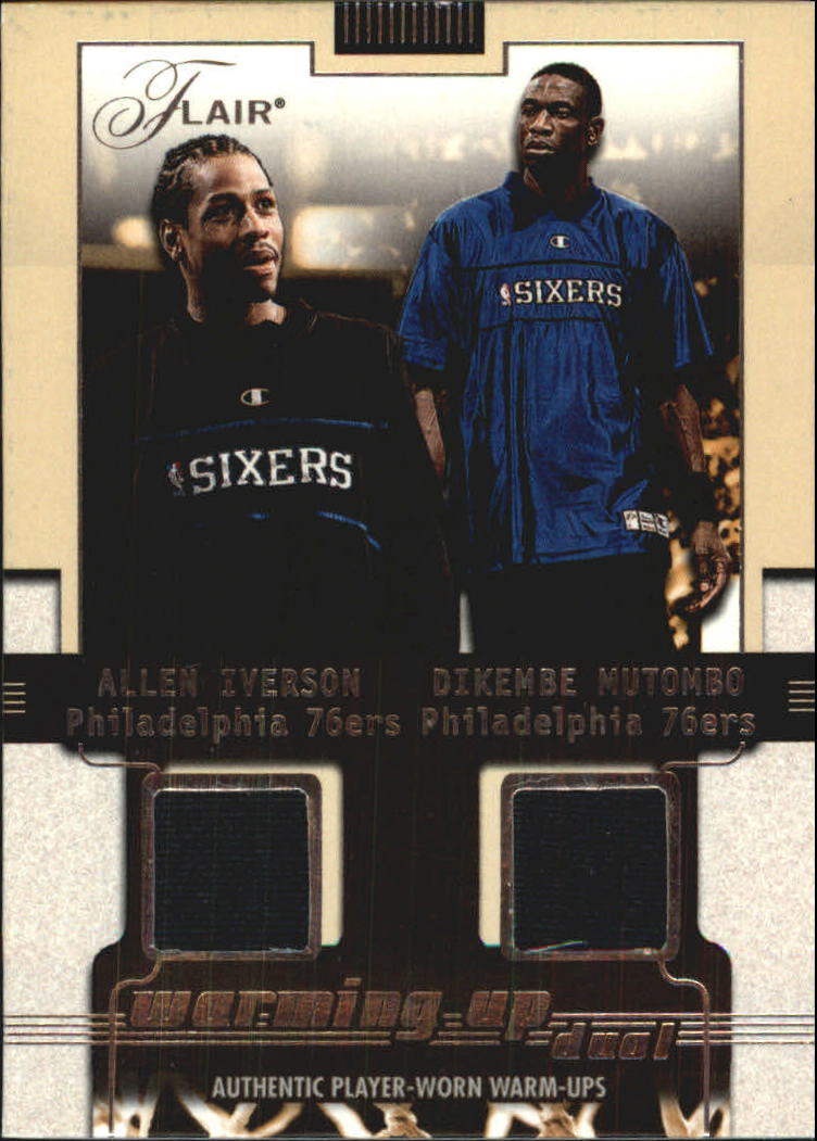 2001-02 Flair Warming Up Dual #6 Allen Iverson/Dikembe Mutombo