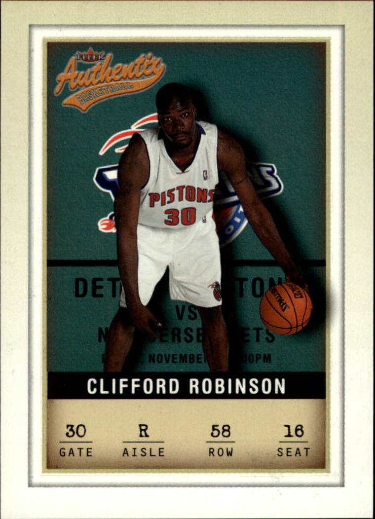 2001-02 Fleer Authentix #58 Clifford Robinson