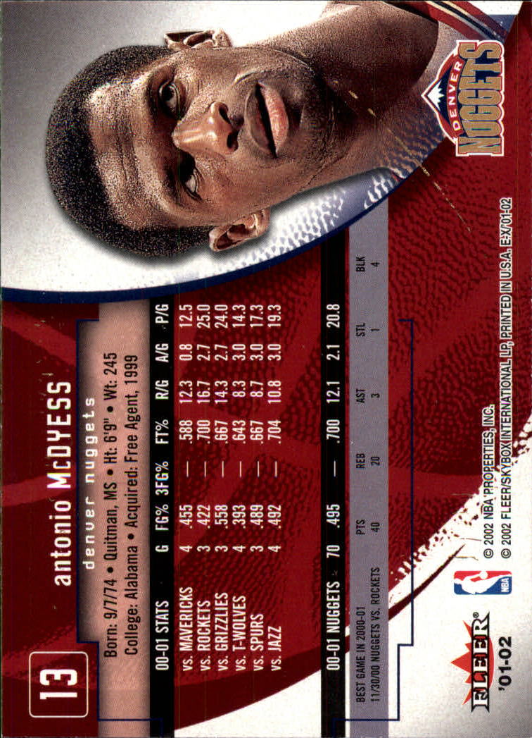 B1643- 2001-02 E-X Basketball Karten 1-130 + Rookies -du Pick- 15 + Gratis US - Bild 25 von 149