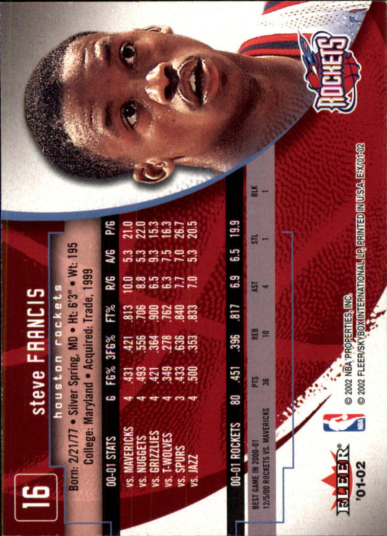 B1643- 2001-02 E-X Basketball Karten 1-130 + Rookies -du Pick- 15 + Gratis US - Bild 31 von 149