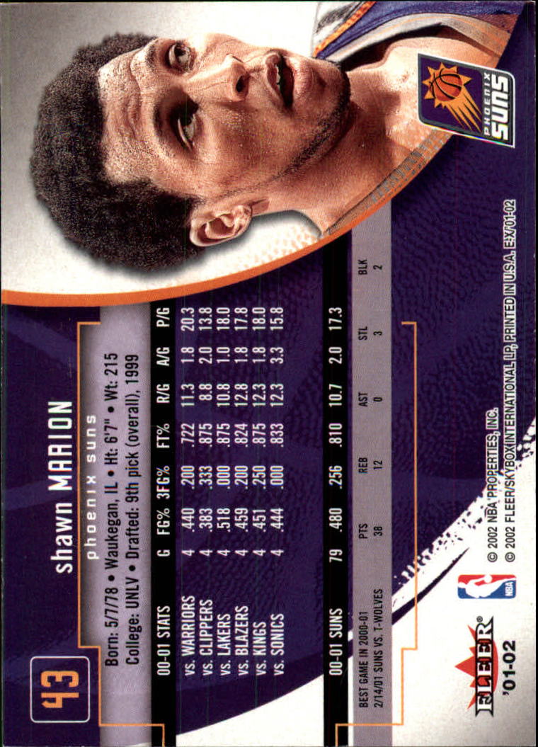 B1643- 2001-02 E-X Basketball Karten 1-130 + Rookies -du Pick- 15 + Gratis US - Bild 59 von 149